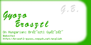 gyozo brosztl business card